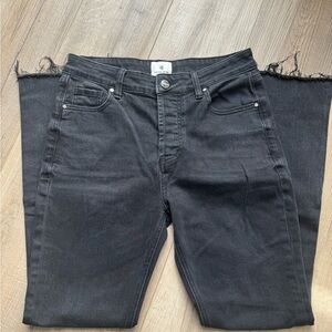 Black Women’s Raw Hem Jeans, size 30c length 32